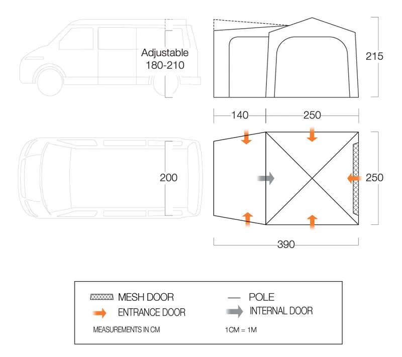 Vango Tailgate Hub Low Drive Away Awning