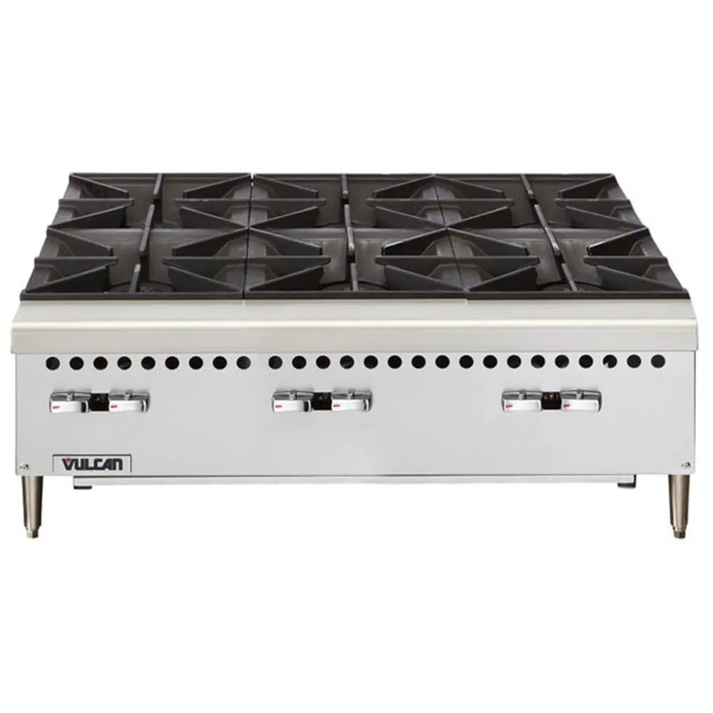 Vulcan VCRH36-1 Natural Gas 36" 6 Burner Countertop Range / Hot Plate - 150,000 BTU