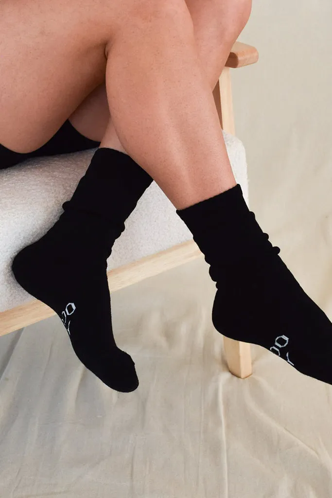 Women's Thick Bamboo Socks 2 Pack - Black