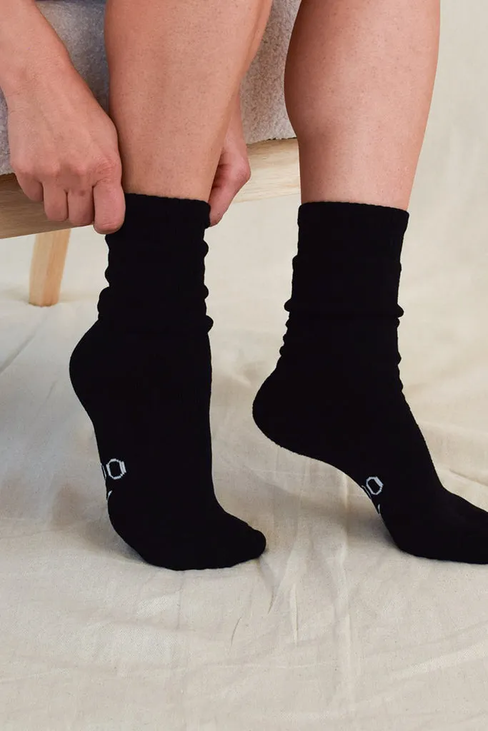 Women's Thick Bamboo Socks 2 Pack - Black