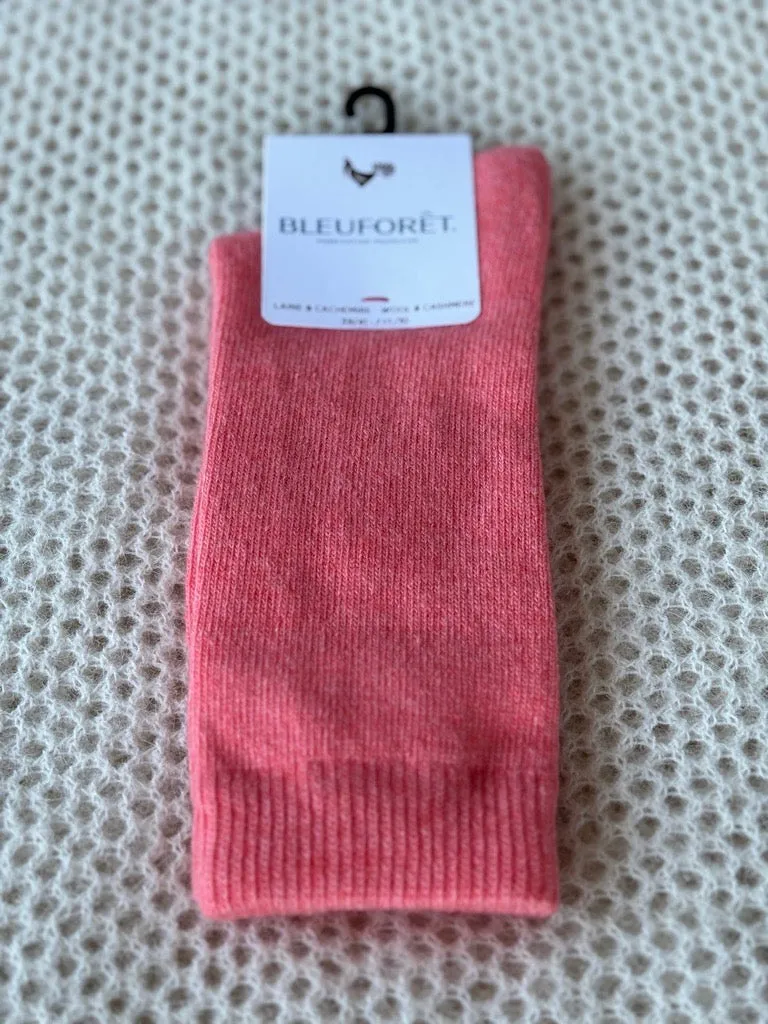 Wool Cashmere Socks Mid Apricot