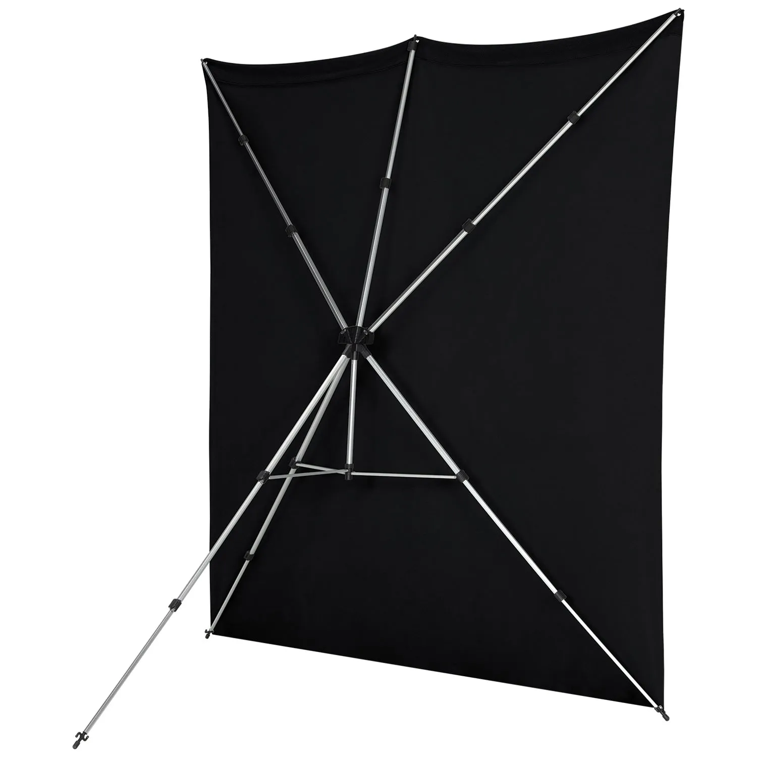 X-Drop Pro Wrinkle-Resistant Backdrop Kit - Rich Black (8' x 8')