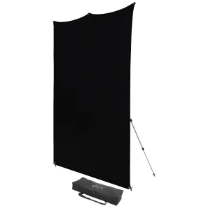 X-Drop Pro Wrinkle-Resistant Backdrop Kit - Rich Black (8' x 8')