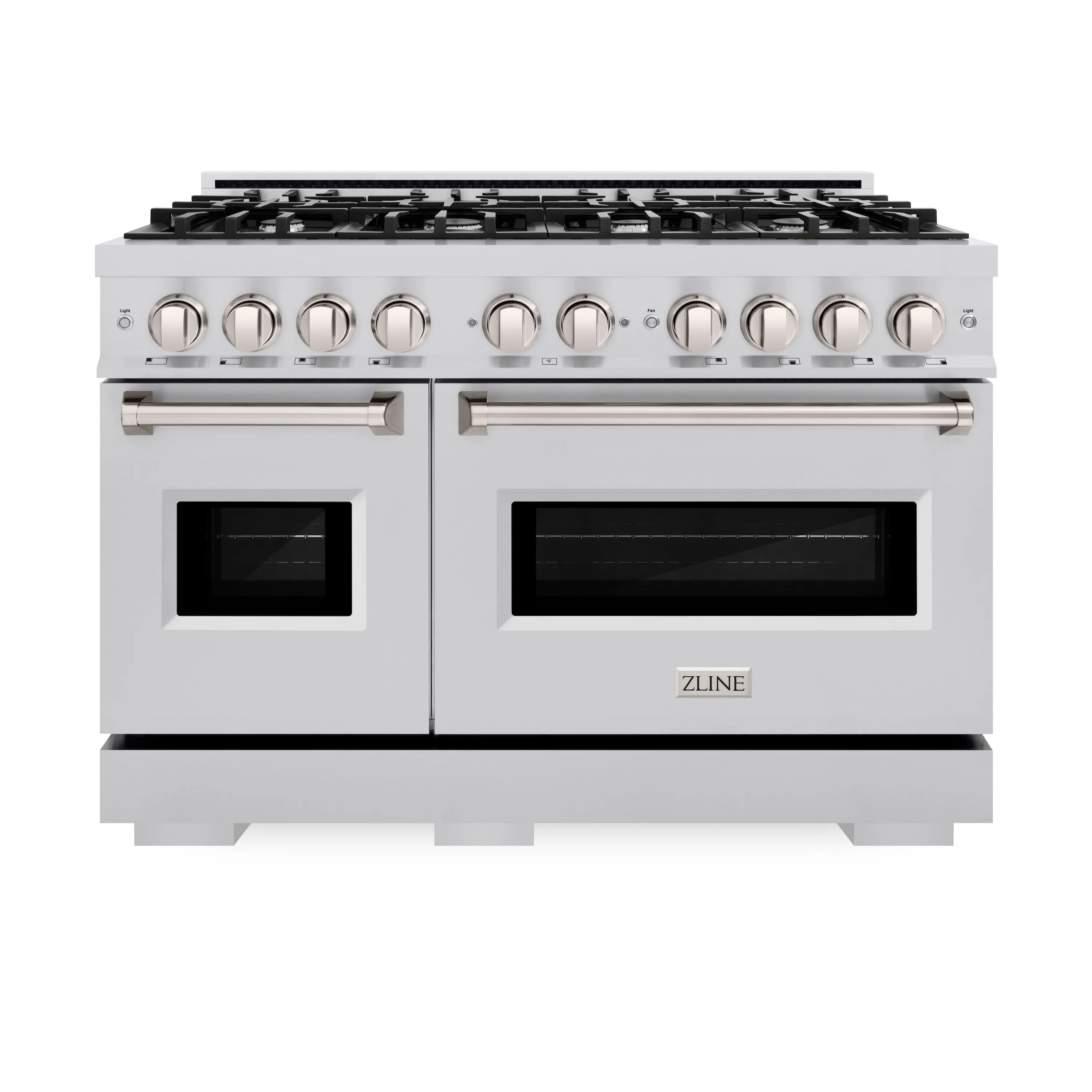 ZLINE 48 in. 6.7 cu. ft. Classic Double Oven Dual Fuel Range with 8 Burner Gas Cooktop in Stainless Steel (CDR48)